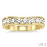 1.00CTRDDM 'V' BAND-MILLG YG 14K@11-H*
